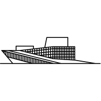 Line drawing of the Oslo Opera House